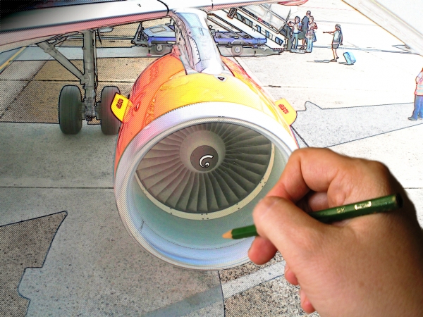 Creation of Sketching the Jet: Step 5